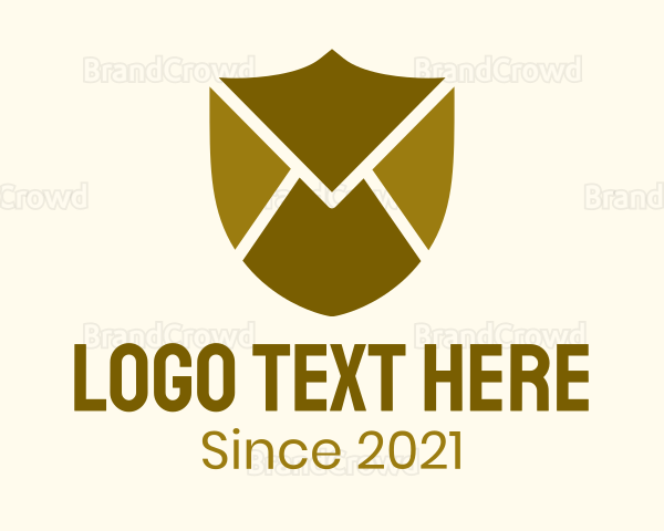 Mail Envelope Shield Logo