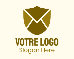 Mail Envelope Shield Logo