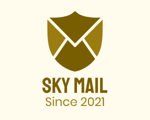 Mail Envelope Shield logo design