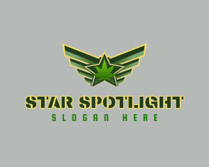 Star Marijuana Badge logo design