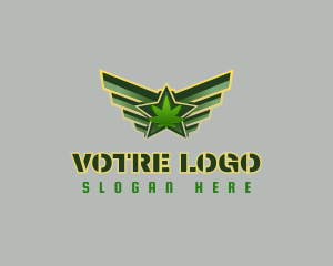 Star - Star Marijuana Badge logo design