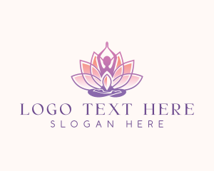 Meditation - Lotus Flower Meditation logo design