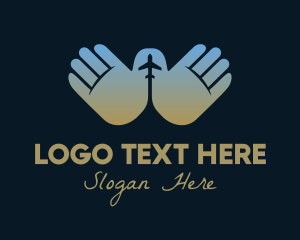 Social Justice - Overseas Hand Airplane logo design