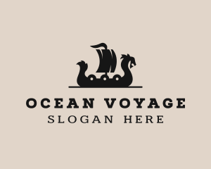 Viking Voyager Ship  logo design