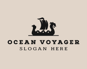 Viking Voyager Ship  logo design