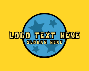 Kindergarten Ball Star Text Logo