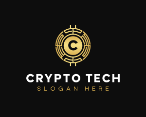 Crypto - Bitcoin Crypto Blockchain logo design