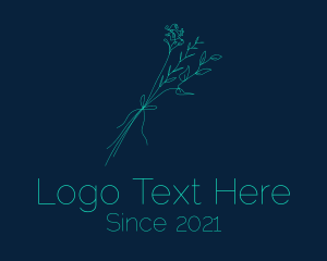 Stroke - Minimalist Flower Bouquet logo design