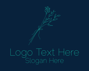 Minimalist Flower Bouquet  Logo