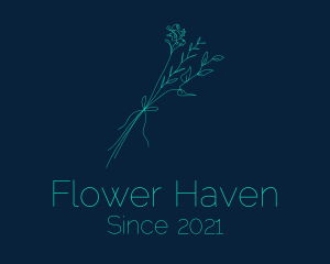 Minimalist Flower Bouquet  logo design