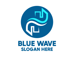 Blue Wave City logo design