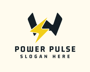 Voltage - Electric Voltage Letter W logo design