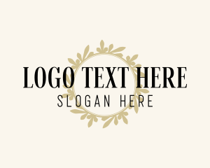 Ancestral - Elegant Floral Wreath logo design