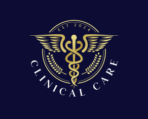 Medical Health Caduceus  logo design