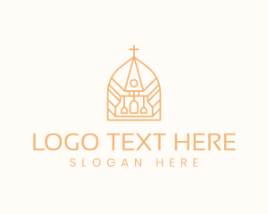 Church - Temple Church Cross logo design