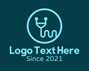 Stethoscope - Letter Y Stethoscope logo design