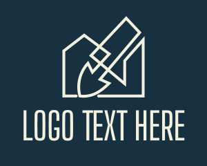 White - Spade Tool Shed logo design