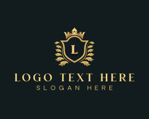 Elegant Monarch Shield logo design