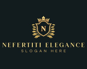 Elegant Monarch Shield logo design