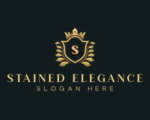 Elegant Monarch Shield logo design