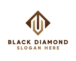 Modern Diamond Letter MV logo design