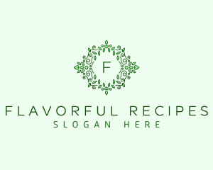 Organic Floral Leaves  Logo