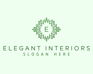 Organic Floral Leaves  logo design