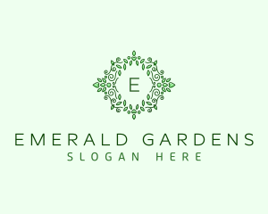 Organic Floral Leaves  logo design