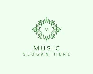 Letter - Organic Floral Leaves logo design