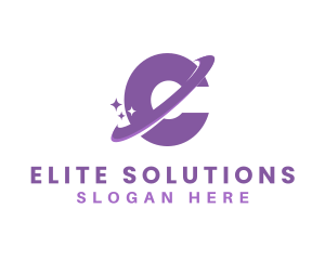Services - Planet Orbit Letter C logo design