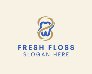 Floss - Tooth Ribbon Dentistry logo design