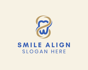 Orthodontic - Tooth Ribbon Dentistry logo design