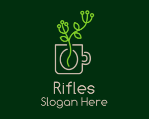 Caffeine - Minimalist Coffee Plant logo design