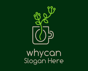Coffee Farm - Minimalist Coffee Plant logo design