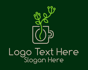 Minimalist Coffee Plant  Logo