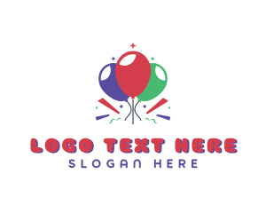 Helium Balloon - Balloon Party Venue logo design