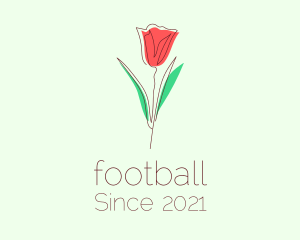 Simple - Rosebud Flower Emblem logo design