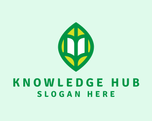 Green Leaf Book logo design