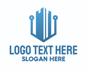 Digital - Tech Business Building logo design