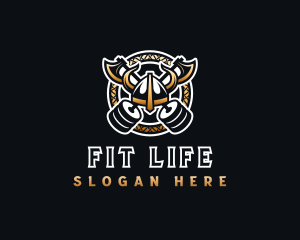 Viking Gym Fitness logo design