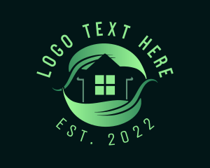 Lawn - Leaf House Real Estate logo design