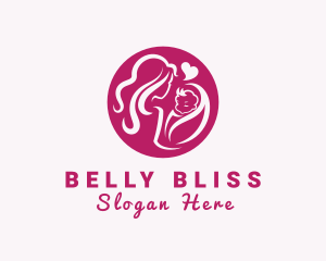 Pregnant - Mother Infant Child Care logo design