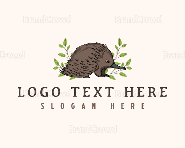 Echidna Anteater Wildlife Logo