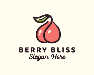 Cherry Fruit Butt  logo design