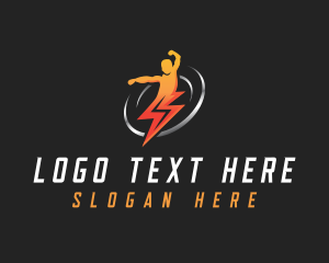 Voltage - Human Lightning Power logo design