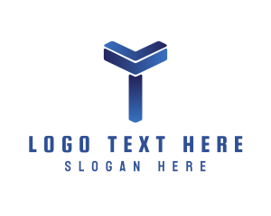 Modern Shape T Logo
