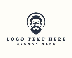 Man Beard Grooming logo design