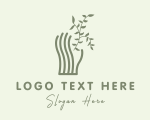 Botanical - Natural Wellness Hand logo design