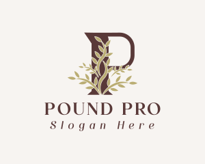 Leaf Skincare Letter P logo design