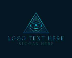 Clairvoyant - Psychic Triangle Eye logo design